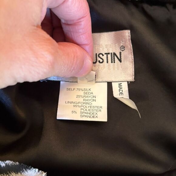 Nina Austin Silk Blend Cocktail Dress Knee Length Zebra Print Womens Size Small - Picture 7 of 9